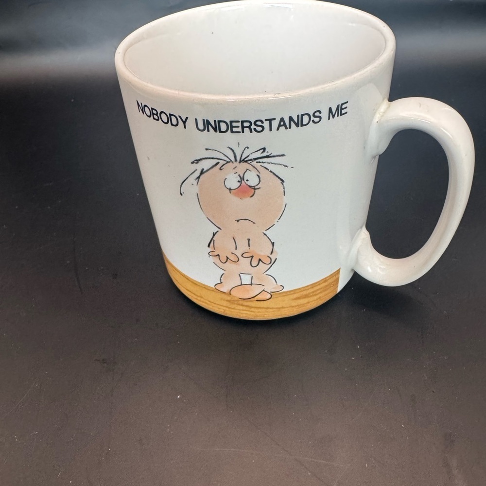 VTG Message Mugs Nobody Understands Me Coffee Cup Mug Novelty Collectible Fun